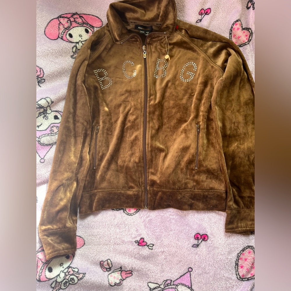 Bcbg brown velour jacket 🤎